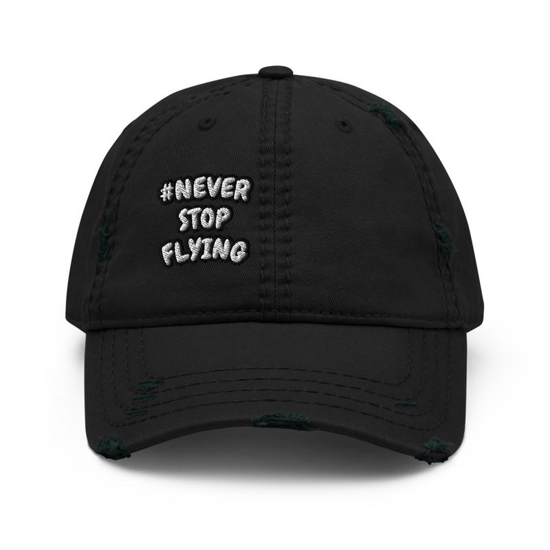 NeverStopFlying Distressed Hat